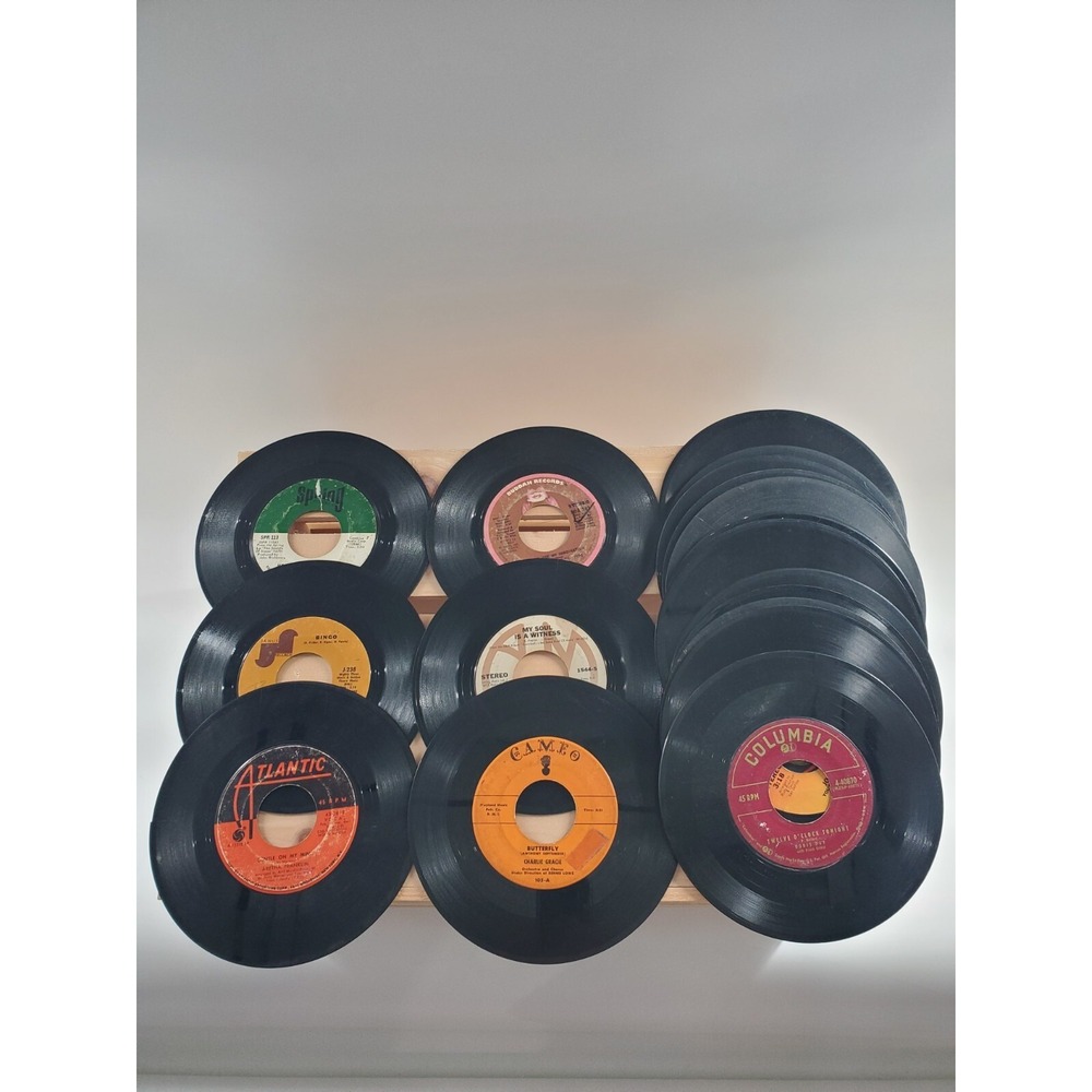 Lot of 25 Various Mixed Genres 7 inch 45 rpm Vinyl Records Bundle See Details